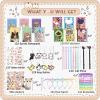 134Pcs Cat Party Favors Set for Kids Cat Themed Birthday Party Supplies With Cat Headband Spiral Notepads Pens Keychains Tattoo Cat DIY Face Stickers Silicone Bracelets Cat Favors for Girls Kids Party view 2