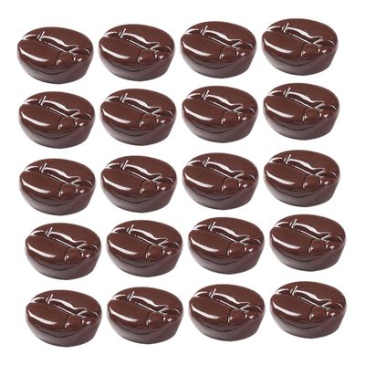 HOOTNEE 20pcs Lifelike Coffee Bean Simulation Models Realistic DIY Craft Accessories for Phone Case Decoration Hair Clip Embellishments and Event Styling