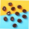 HOOTNEE 20pcs Lifelike Coffee Bean Simulation Models Realistic DIY Craft Accessories for Phone Case Decoration Hair Clip Embellishments and Event Styling view 3