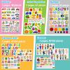 PENGFULL 5 Felt Learning Pieces Set,Alphabet Letters Fruits and Vegetables Numbers Community Helpers Transportation Learning Pieces,for Felt Flannel Board, for Toddlers Kindergarten Preschool view 2