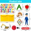 PENGFULL 5 Felt Learning Pieces Set,Alphabet Letters Fruits and Vegetables Numbers Community Helpers Transportation Learning Pieces,for Felt Flannel Board, for Toddlers Kindergarten Preschool view 3