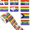 1000PCS Pride Stickers Roll for LGBTQ, 8 Designs Rainbow Rectangle Progress Pride Stickers, LGBT Gay Pride Stuff Accessories for Pride Month Decorations Party Supplies view 1
