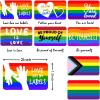 1000PCS Pride Stickers Roll for LGBTQ, 8 Designs Rainbow Rectangle Progress Pride Stickers, LGBT Gay Pride Stuff Accessories for Pride Month Decorations Party Supplies view 2