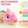Sumobaby Infant Baby Musical Stuffed Animal Toys for 0-3-6-12 Months,Multi Sensory Toys with Crinkle and Rattles, Tummy Time Toys for Newborn Boys Girls, Dinosaur, Pink view 2