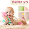 Sumobaby Infant Baby Musical Stuffed Animal Toys for 0-3-6-12 Months,Multi Sensory Toys with Crinkle and Rattles, Tummy Time Toys for Newborn Boys Girls, Dinosaur, Pink view 4