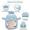 MISSLILI Baby Silicone Fruit Food Feeder Pacifier & Breastmilk Popsicle Freezer Molds,BPA Free Baby Food Storage Containers Frozen Ice Tray for Baby Feeding Safely, Infant Fruit Teething Toy (Blue) view 2