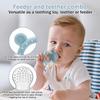 MISSLILI Baby Silicone Fruit Food Feeder Pacifier & Breastmilk Popsicle Freezer Molds,BPA Free Baby Food Storage Containers Frozen Ice Tray for Baby Feeding Safely, Infant Fruit Teething Toy (Blue) view 4