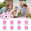 Envyvip Unicorn Toys Camera for Kids Girls Age 3-8, Toddler Kids Digital Camera Christmas Birthday Gifts for 3 4 5 6 7 8 Years Old Girl, Cute Selfie Video Camera, HD 1080P, 32GB SD Card Included, Pink view 2