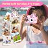 Envyvip Unicorn Toys Camera for Kids Girls Age 3-8, Toddler Kids Digital Camera Christmas Birthday Gifts for 3 4 5 6 7 8 Years Old Girl, Cute Selfie Video Camera, HD 1080P, 32GB SD Card Included, Pink view 3