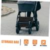 Stroller Bottom Basket Trend Bags Buggy Accessories Caddy Duffle Bag for Travel Booster Pouches Stroller Wagon Stroller Bottom Storage Basket Black Oxford Cloth view 3