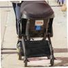 Stroller Bottom Basket Trend Bags Buggy Accessories Caddy Duffle Bag for Travel Booster Pouches Stroller Wagon Stroller Bottom Storage Basket Black Oxford Cloth view 4
