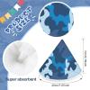 Timgle 10 Pcs Coral Velvet Pee Covers Baby Boy, Strong Water Absorption Pee Shield for Baby Boy, Reusable Diaper Changing Accessory for Boys Newborn Gift(Camouflage) view 2