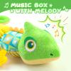AWOTOY Baby Toys 0-6-12 Months, Musical Stuffed Animal Activity Soft Toys with Multi-Sensory Crinkle,Rattles and Textures,Infant Tummy Time Toys for Newborn Boys Girls,Dinosaur,Green view 2