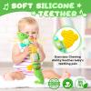 AWOTOY Baby Toys 0-6-12 Months, Musical Stuffed Animal Activity Soft Toys with Multi-Sensory Crinkle,Rattles and Textures,Infant Tummy Time Toys for Newborn Boys Girls,Dinosaur,Green view 4