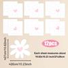 12 Sheets Daisy Wall Decals, Pink Heart Decals Boho Flower Wall Decals Daisy Wall Stickers Peel and Stick White Flower Wallpaper Daisy Floral Window Decals for Home Nursery Room Decor view 2
