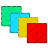 Large Magnetic Tiles Set 4 Piece Square Shape Building Blocks for STEM Learning & Fun Kit for Kids, Educational Playset for Boys & Girls 3+, Construction Toy Magnetic Tiles Square Only, Expansion Set view 1