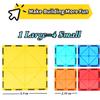 Large Magnetic Tiles Set 4 Piece Square Shape Building Blocks for STEM Learning & Fun Kit for Kids, Educational Playset for Boys & Girls 3+, Construction Toy Magnetic Tiles Square Only, Expansion Set view 2