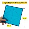 Large Magnetic Tiles Set 4 Piece Square Shape Building Blocks for STEM Learning & Fun Kit for Kids, Educational Playset for Boys & Girls 3+, Construction Toy Magnetic Tiles Square Only, Expansion Set view 4