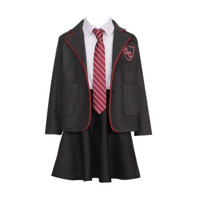 AwwwCos The Musical Grey School Uniform Cosplay Costume Dress Outfit Halloween Carnival Suit 160
