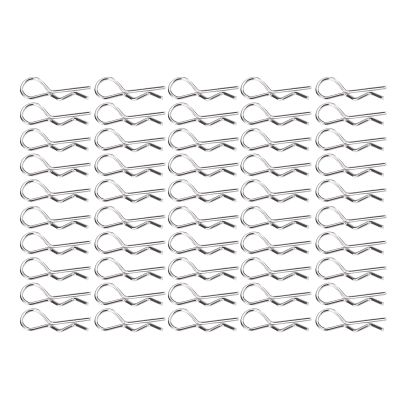 NOENNULL Ramp Crab Body Clips, 50 Pcs RC Clip Pins Accessories Body Clip Pin R Type for Car Clip Shell with Scale Remote Control 1 10 1 12 1 16