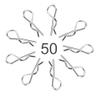 NOENNULL Ramp Crab Body Clips, 50 Pcs RC Clip Pins Accessories Body Clip Pin R Type for Car Clip Shell with Scale Remote Control 1 10 1 12 1 16 view 2