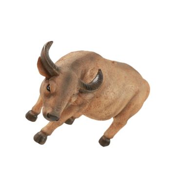 Abaodam 1pc Resin Buffalo Coin Storage Jar Creative Saving Pot for Boys and Girls Cartoon Money Box Khaki for Developing Saving Habits and Organizing Coins and