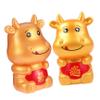 Abaodam 2pcs Jumbo Cartoon Bull Piggy Bank Bull Saving Pot Desktop Decor for Boys and Girls view 1
