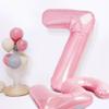 Light Pink Number 7 Balloon 40 Inch Big Self Inflating Foil Number Balloons 0-9, Pastel Pink Digital 7 Helium Balloon for 7th 17th 27th Girls Birthday Party Graduation Anniversary Decoration view 3