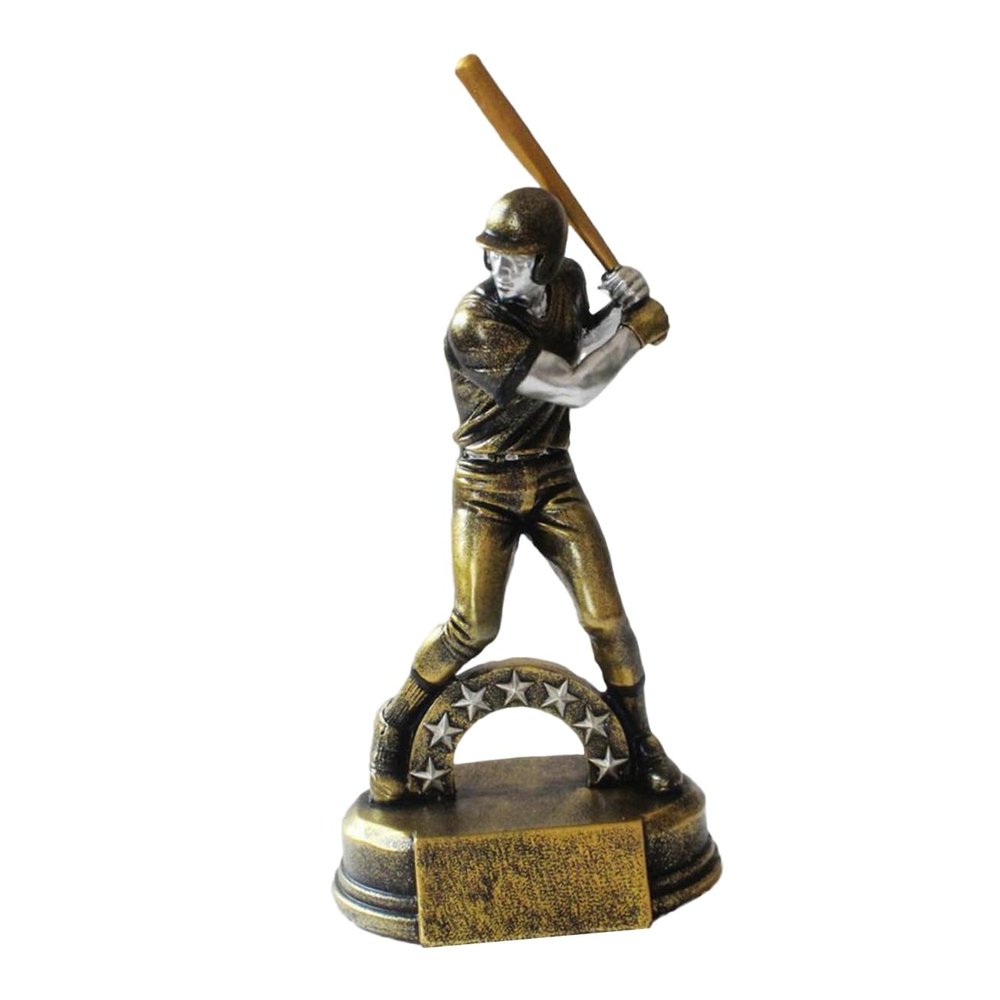 PRETYZOOM Resin Baseball Player Figurine Unique Sports Athlete Ornament for Home Decor Creative Desktop Trophy Souvenir for Boys and Girls and Sports Enthusiasts