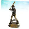 PRETYZOOM Resin Baseball Player Figurine Unique Sports Athlete Ornament for Home Decor Creative Desktop Trophy Souvenir for Boys and Girls and Sports Enthusiasts view 3