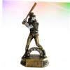 PRETYZOOM Resin Baseball Player Figurine Unique Sports Athlete Ornament for Home Decor Creative Desktop Trophy Souvenir for Boys and Girls and Sports Enthusiasts view 4