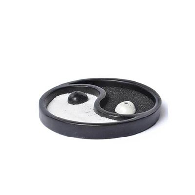 PRETYZOOM Yin Trigram Sand Table Resin Craft Black Decorative Household Ornament for Home Office and Restaurant Unique for Housewarming and Birthdays