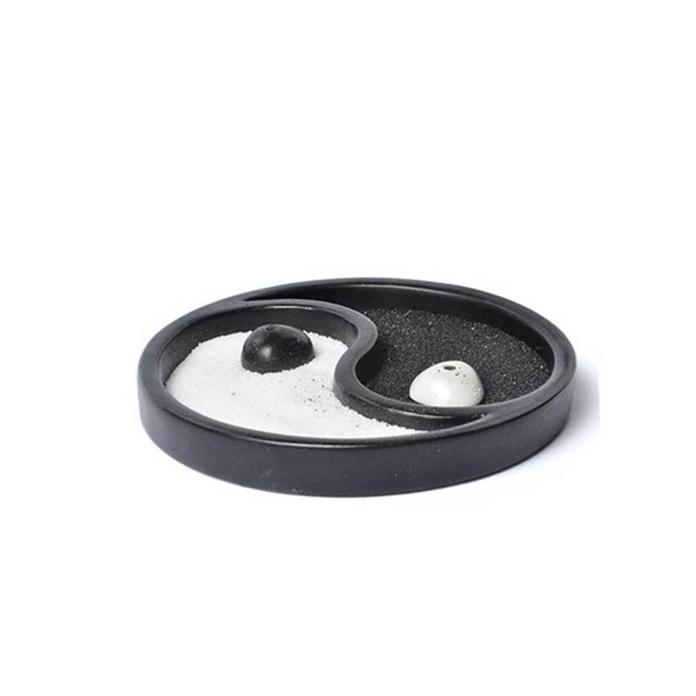 PRETYZOOM Yin Trigram Sand Table Resin Craft Black Decorative Household Ornament for Home Office and Restaurant Unique for Housewarming and Birthdays