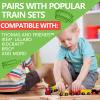 MUYUTOY Wooden Train Track 44Pcs, Wood Train Tracks Expansion Accessories Expansion Pack fits Melissa and Doug, Brio, Thomas, Montessori Toys, Birthday Gift for Boys Girls Toddler Kids view 4