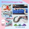 3D Printed Dragon Egg,Dragon Eggs with Dragon Inside,Surprise Dragon Egg Toy,Prefilled Easter Eggs Basket Stuffers,Cool Animals Dino Eggs for 5-7 4-6 8-12 Year Old Boys Kid Girls view 3
