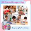 3D Printed Dragon Egg,Dragon Eggs with Dragon Inside,Surprise Dragon Egg Toy,Prefilled Easter Eggs Basket Stuffers,Cool Animals Dino Eggs for 5-7 4-6 8-12 Year Old Boys Kid Girls view 4