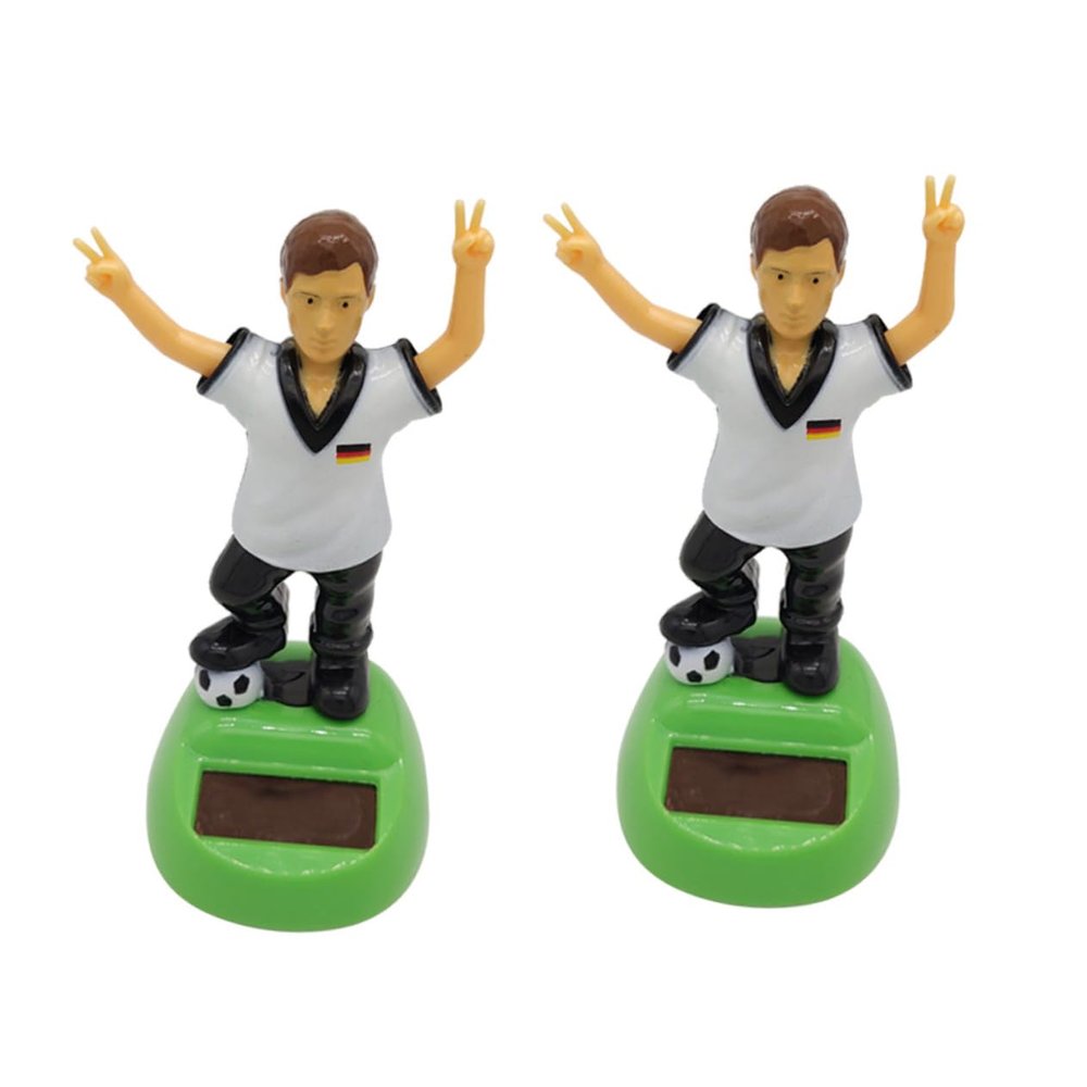 PRETYZOOM 2pcs Creative Solar-Powered Swing Car Ornament Football Theme Car Decor Auto Decor