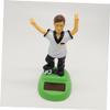 PRETYZOOM 2pcs Creative Solar-Powered Swing Car Ornament Football Theme Car Decor Auto Decor view 2