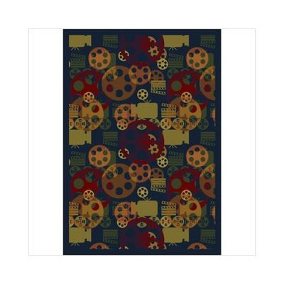 Back2Basics Blockbuster 5 ft.4 in. x 7 ft.8 in. WearOn Nylon Machine Tufted- Cut Pile Gaming and Entertainment Rug