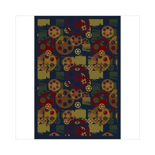 Back2Basics Blockbuster 5 ft.4 in. x 7 ft.8 in. WearOn Nylon Machine Tufted- Cut Pile Gaming and Entertainment Rug