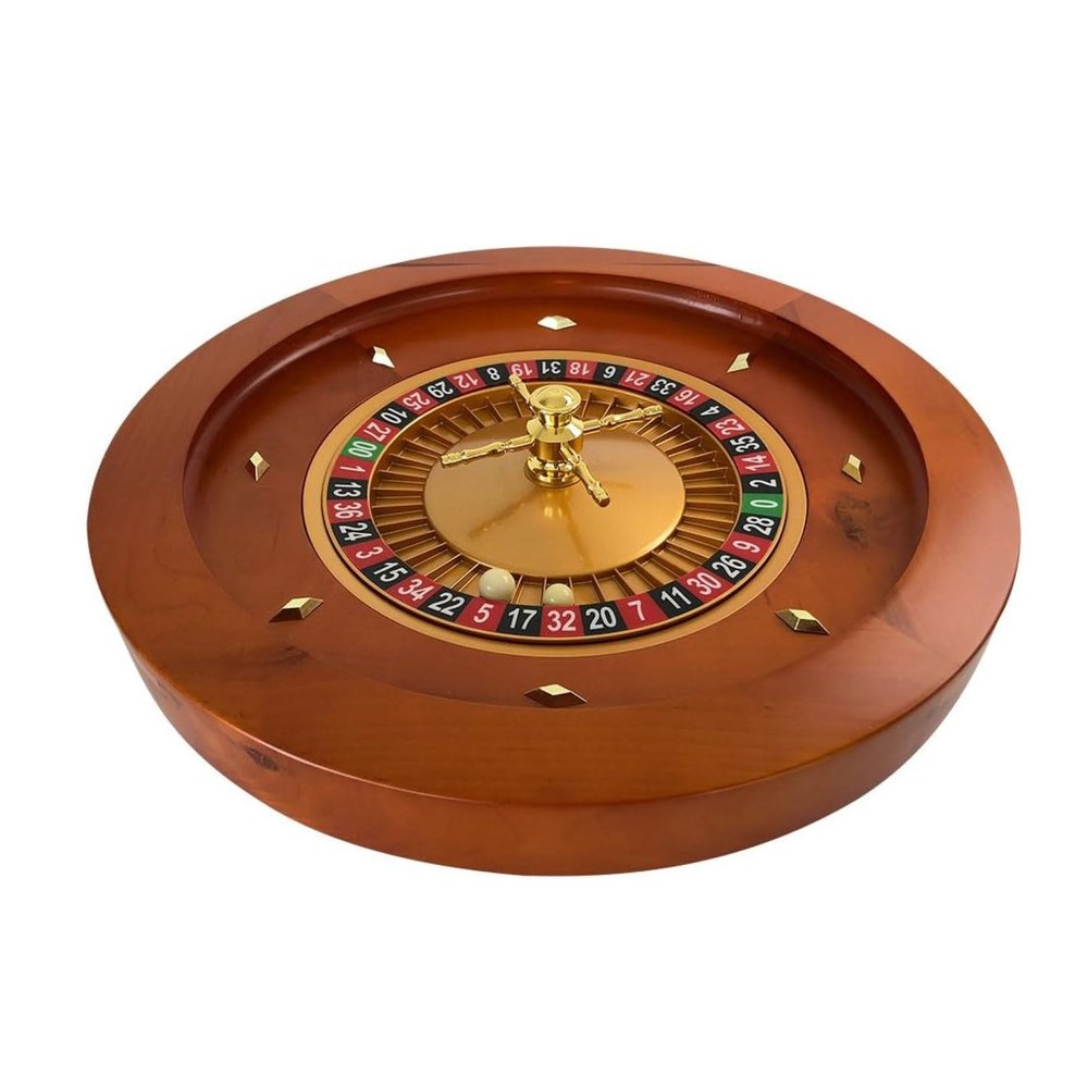 Roulette Sets 18-Inch 45cm Large Roulette Wheel Wooden Russian Roulette Turntable Game Casino Games with Steel Balls Great for Home Game Night Party Games