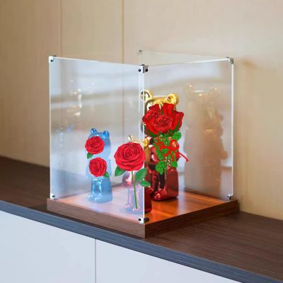 Acrylic display boxes Thick Acrylic Building Blocks Case Display, Stackable Large Model Trophy Collectibles Protection Organizer, Acrylic Case Shelf Dustproof Wallet Shoe Box ( Size : 60x60x40cm/23.6x