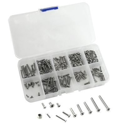 NATEFEMIN 1/18 RC Car Replacement Screw Hard Screw Set M1.6 M2 M2.5 for TRX4M 1/18 RC Crawler