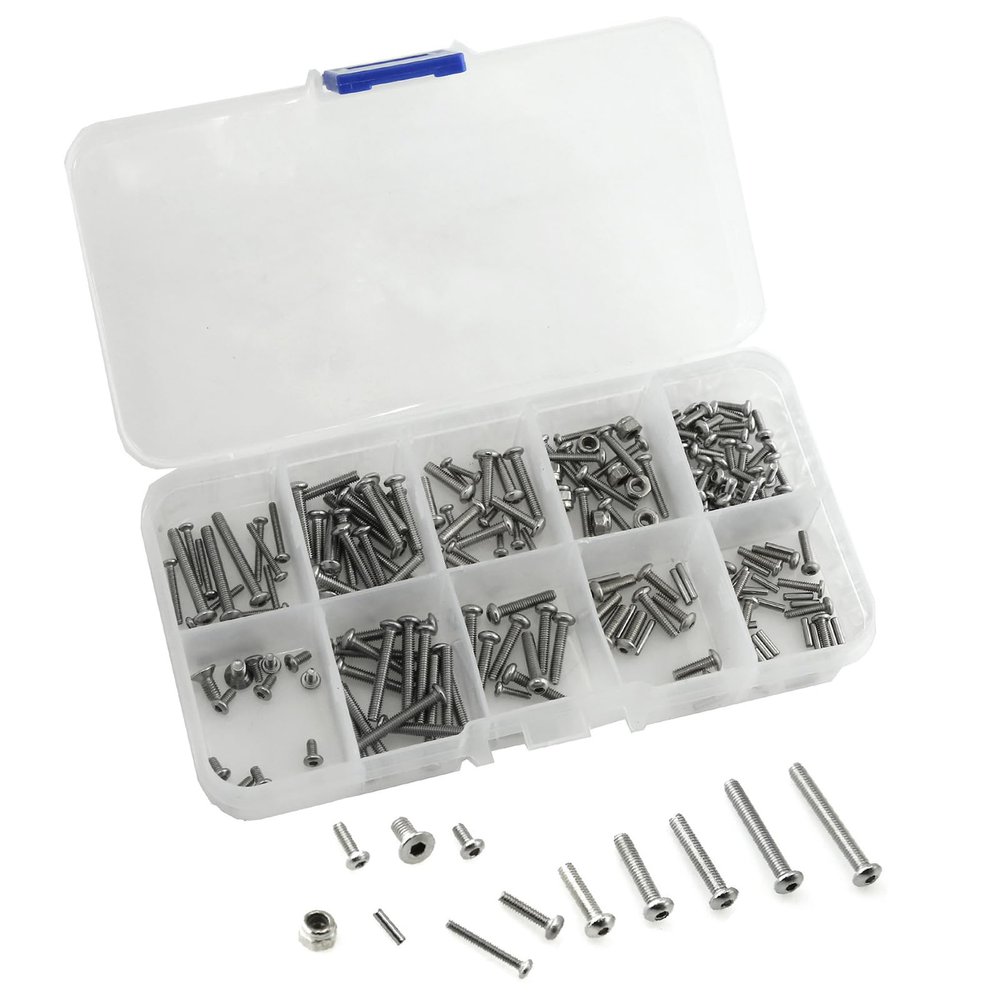 NATEFEMIN 1/18 RC Car Replacement Screw Hard Screw Set M1.6 M2 M2.5 for TRX4M 1/18 RC Crawler