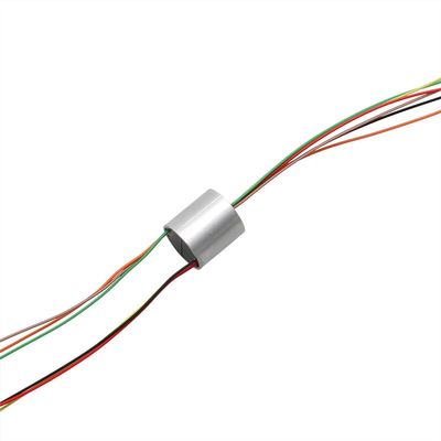 yuenhoang 1PCS Mini Slip Ring Dia 6.5/12.4mm 2/4/8/12CH 1.5A 2A Color Wire Conductive Slipring 360 Degree Rotating Joint for RC UAV PTZ Stage Lighting DIY Accessories (Dia 12.4mm 6CH 2A)