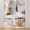 Dog Gate Indoor,18"-45" Adjustable Extra Wide Metal Short Dog Gate to Step Over, 18" Tall Small Pet Gate with 3 Extension Kits, Pressure Mounted for Doorways & Stairs view 1