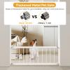 Dog Gate Indoor,18"-45" Adjustable Extra Wide Metal Short Dog Gate to Step Over, 18" Tall Small Pet Gate with 3 Extension Kits, Pressure Mounted for Doorways & Stairs view 4
