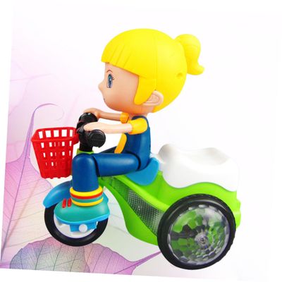 Hemoton Creative Intelligent Tricycle Toy for Boys and Girls Led Lights Multi-Functional Riding Easy Installation for Girls Random