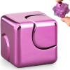 Dilabnba Fidget Spinner Cube Toys for Kids Adults, Metal EDC Sensory Focus 2 in 1 Toy, Mini Gadget Finger Toy Stress Relief Easter Stuff Desktop for Boy Girl Woman (Pink) view 1