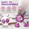 Dilabnba Fidget Spinner Cube Toys for Kids Adults, Metal EDC Sensory Focus 2 in 1 Toy, Mini Gadget Finger Toy Stress Relief Easter Stuff Desktop for Boy Girl Woman (Pink) view 3